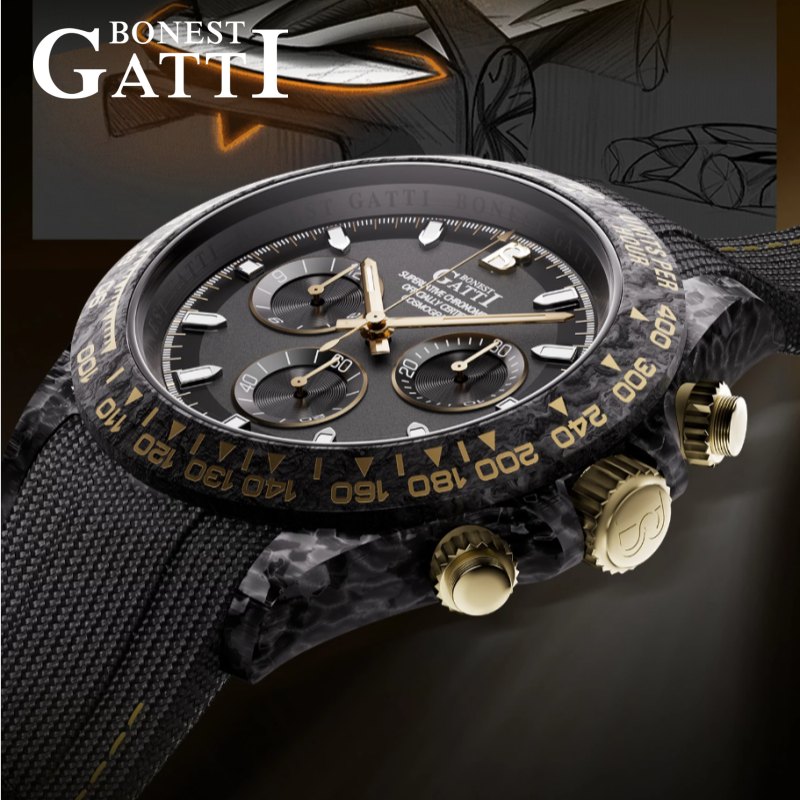 BONEST GATTI 9010 Automatic Mechanical Watch for Men — Tools, Premium steel