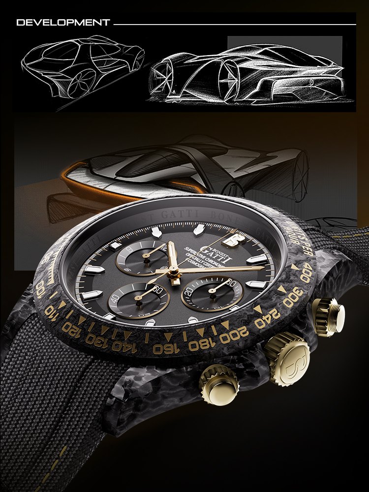 BONEST GATTI 9010 Automatic Mechanical Watch for Men — Tools, Premium steel — capture 3