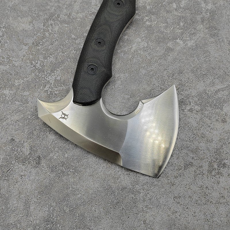 HJF Axe DC53 Blade Linen Handle With K Sheath Outdoor Camping Hunting Survival Tactical Utility EDC Axe — Fixed Blade, Premium steel — capture 3