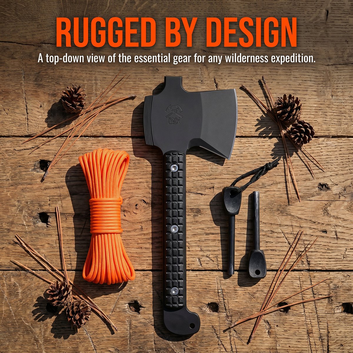 RMJ + Strider, a cooperative alliance style, a field tactical axe, equipped with 80CRV2, a jungle logging tool axe — Tools, Premium steel — capture 2
