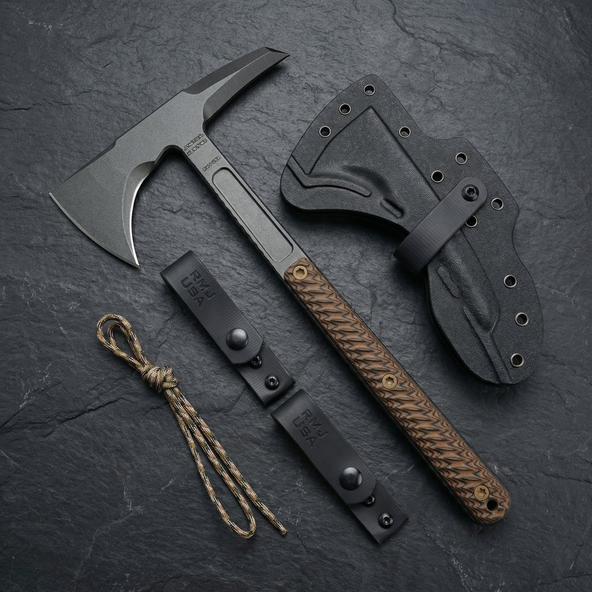 RMJ - Butcherbird Tactical Axe, Jungle Obstacle Clearance Logging Axe, 80crv2 Steel, Camping and Adventure Emergency Tool — Tools, Premium steel