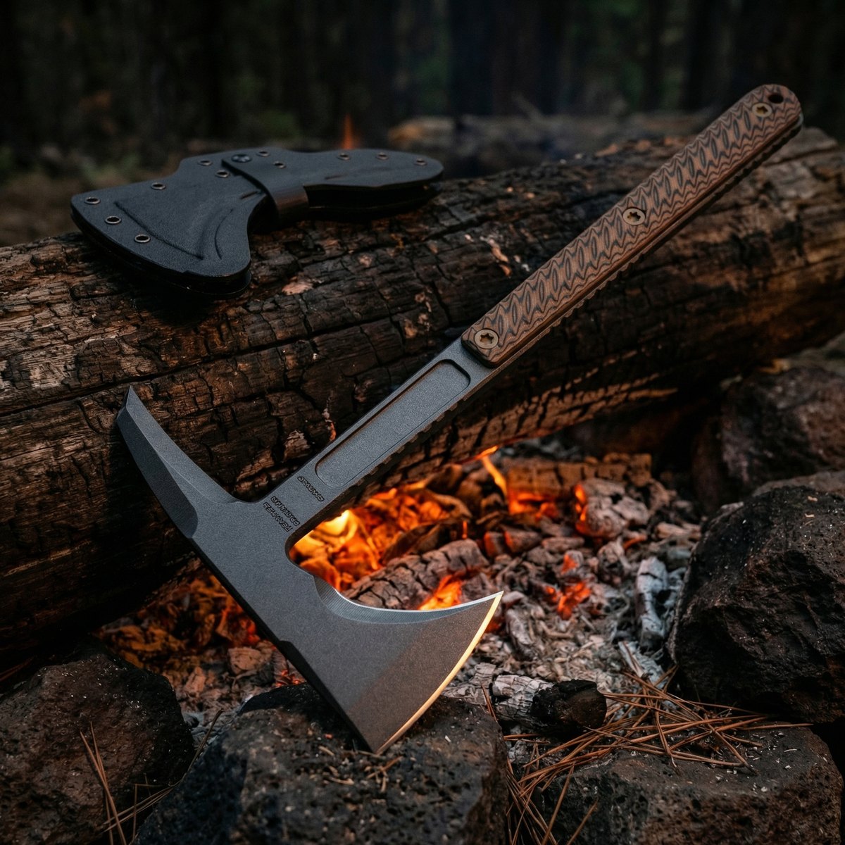 RMJ - Butcherbird Tactical Axe, Jungle Obstacle Clearance Logging Axe, 80crv2 Steel, Camping and Adventure Emergency Tool — Tools, Premium steel — capture 3