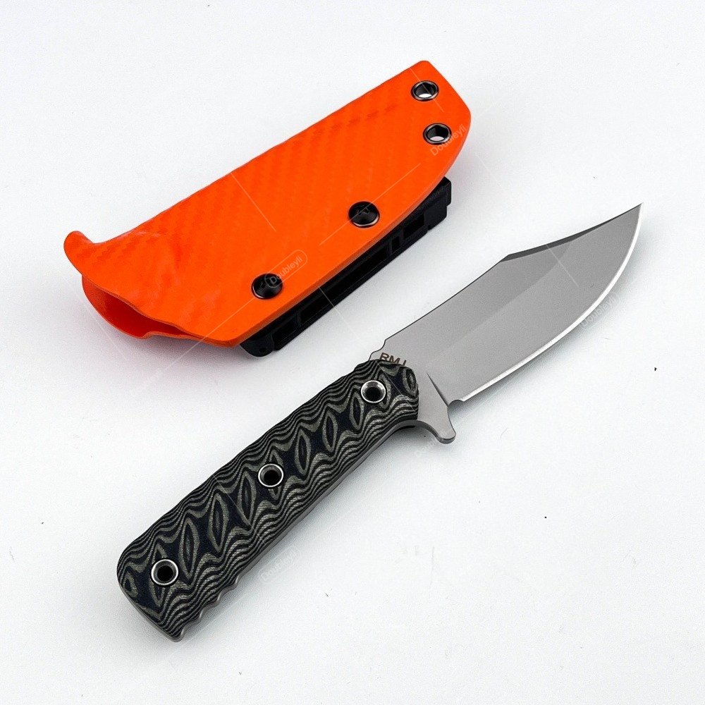 Exquisite Heavy-Duty Jungle Adventure RMJ Straight Knife G10 Handle Utility Camping & Outdoor EDC Tools Great Gift for Festivals — Fixed Blade, G10 handle — capture 2