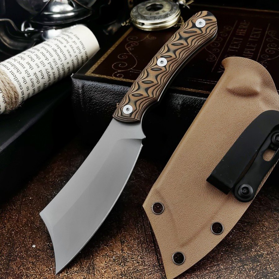 RMJ with Kydex Sheath Outdoor Survival Fixed Blade Knife EDC Multifunctional Durable Utility Tools EDC Camping Knives for Men — Fixed Blade, Premium steel — capture 2