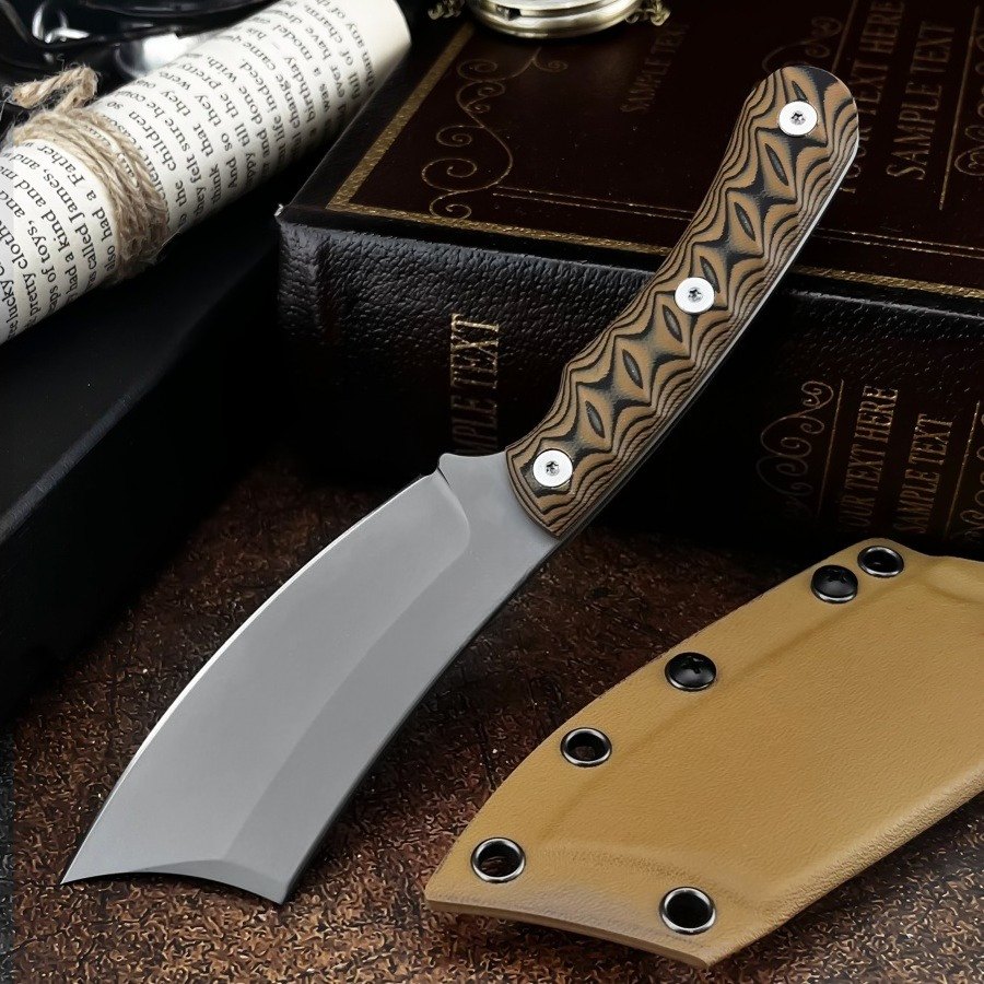 RMJ with Kydex Sheath Outdoor Survival Fixed Blade Knife EDC Multifunctional Durable Utility Tools EDC Camping Knives for Men — Fixed Blade, Premium steel — capture 3