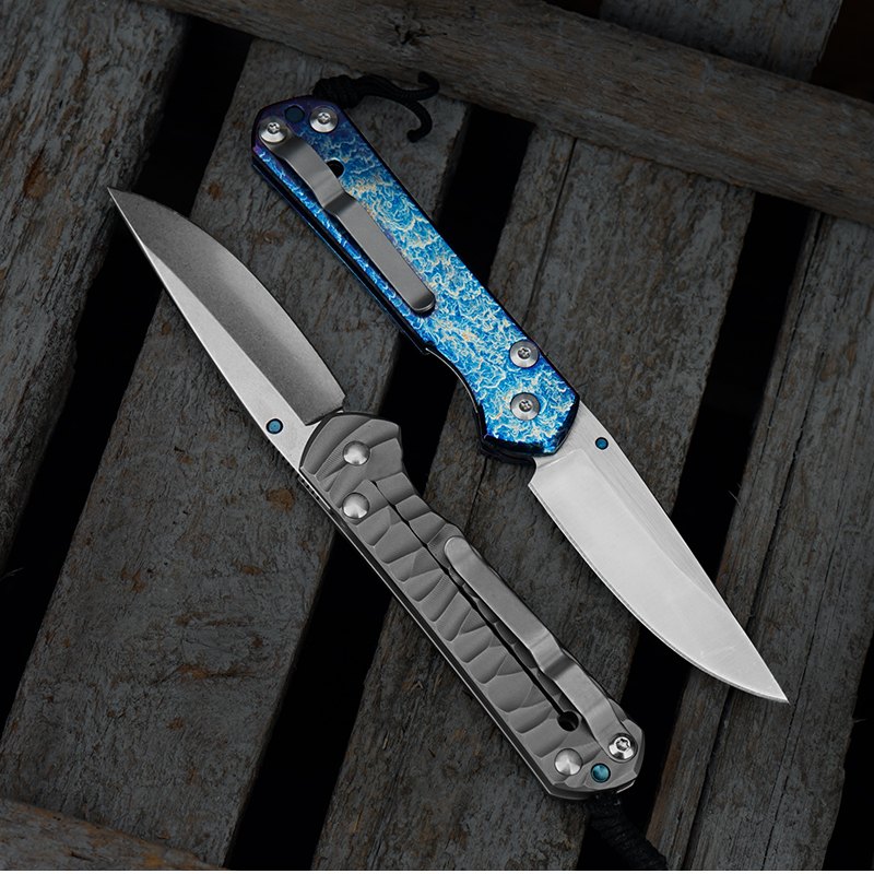 Chris Reeve Titanium Alloy Handle 14C28N Pocket Folding Knife Outdoor TC4 Portablet Men's Gift EDC Tools Camping Hiking Knives — Titanium EDC, Titanium handle — capture 2