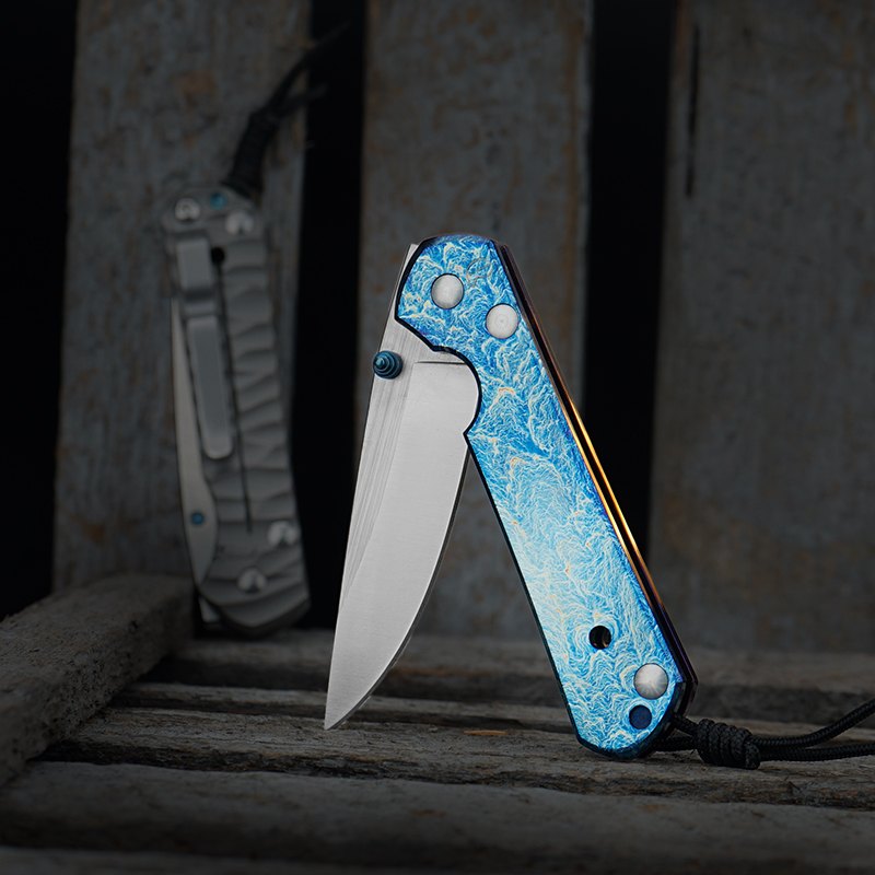 Chris Reeve Titanium Alloy Handle 14C28N Pocket Folding Knife Outdoor TC4 Portablet Men's Gift EDC Tools Camping Hiking Knives — Titanium EDC, Titanium handle — capture 3