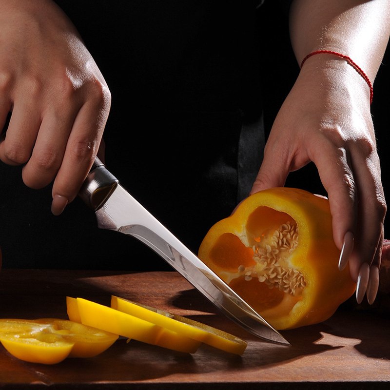 Damascus Knife Chef Boning Knife Damascus Knives Kitchen Cooking Meat Cleaver Vegetables Slicing Fruit Fish Knives Wooden Handle — Damascus, Damascus steel — capture 2