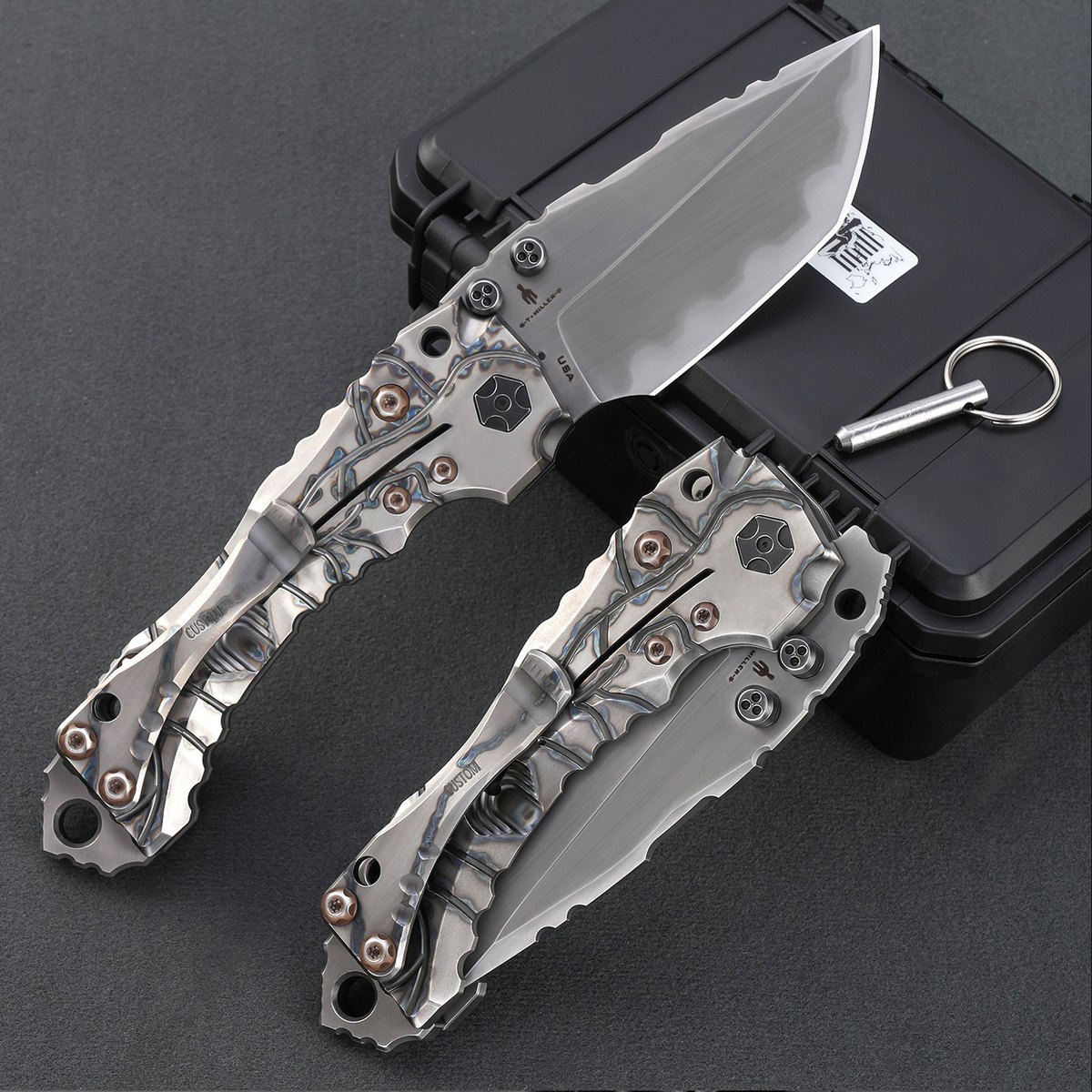 High-quality T1 folding knife with VG10 steel blade and titanium alloy handle, pocket knife for hunting, hiking and travel. — Titanium EDC, Titanium handle — capture 2
