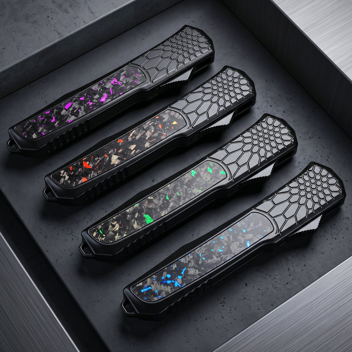 D2 Steel Utility Knife with Zinc Alloy Handle and Carbon Fiber Inlay, EDC Pocket Tool for Everyday Carry, Gift for Men — Folding Knives, Carbon fiber