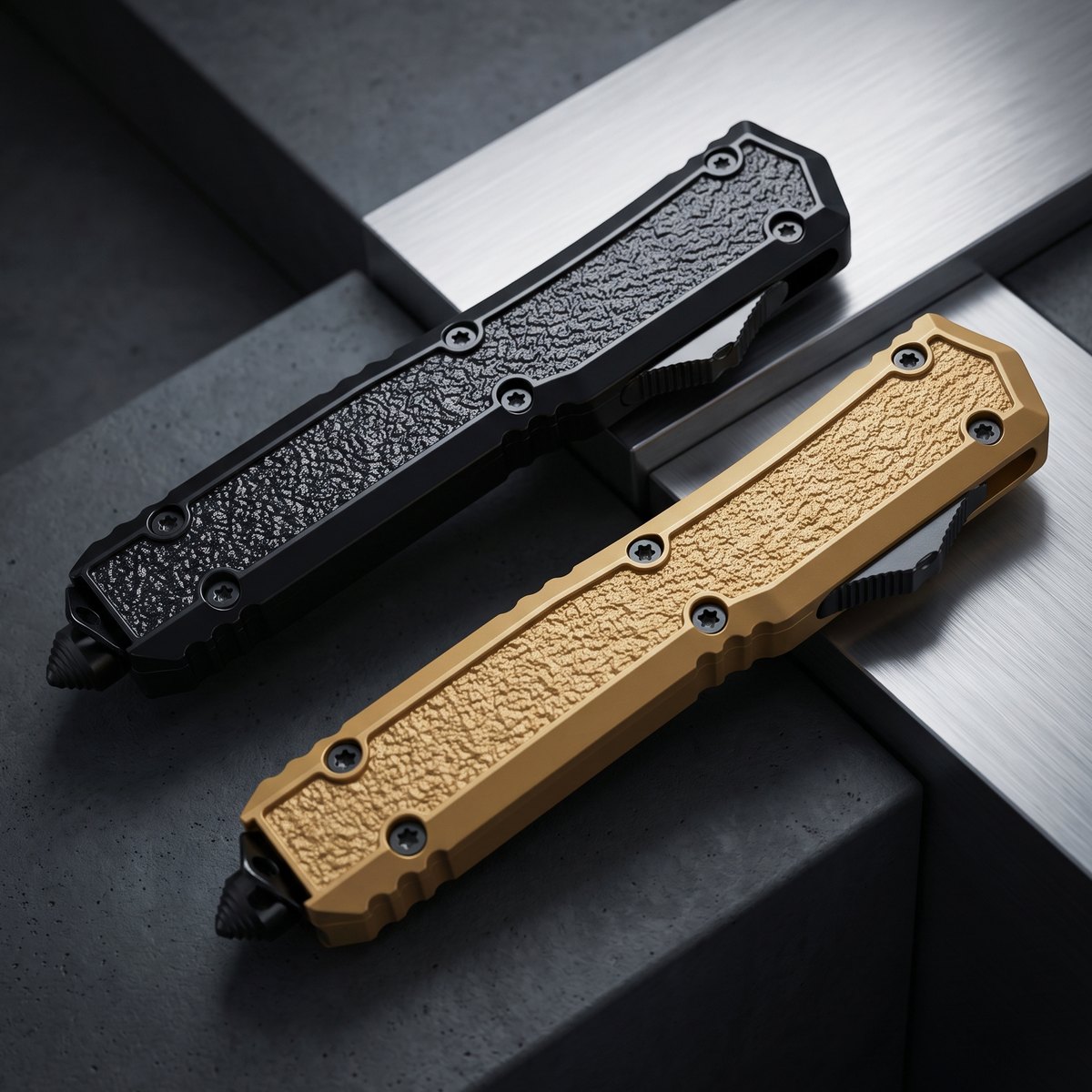 D2 Steel Utility Knife with Die Cast Zinc Alloy Handle, EDC Pocket Tool for Everyday Carry, Gift for Men — Folding Knives, Premium steel