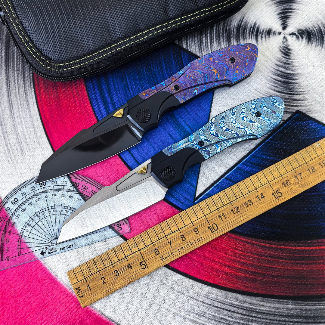 Customized M390 Steel Folding Knife Titanium Horse Handle Bearing Camping Outdoor Fishing Hunting Rescue Fruit Knife EDC Tool — Titanium EDC, Titanium handle