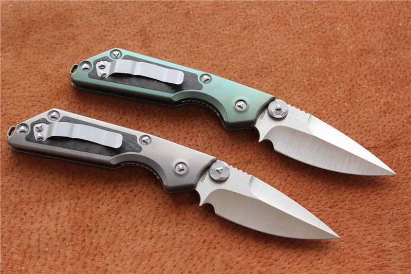 VESPA SMG Blade:M390(Satin) Handle:TC4+CF,Outdoor EDC tools — Folding Knives, Premium steel — capture 3