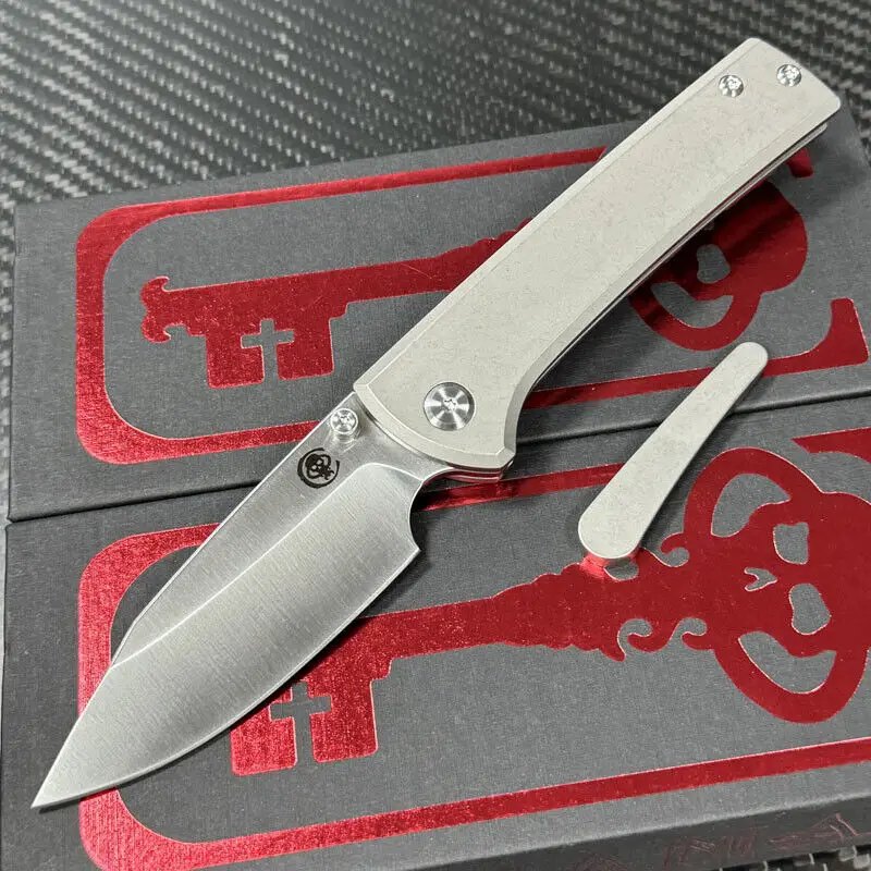 Chaves Scapegoat Street Ceramic Bearings Titanium Mark M390 Survival EDC Tool Camping Hunt Outdoor Folding Knife — Titanium EDC, Titanium handle