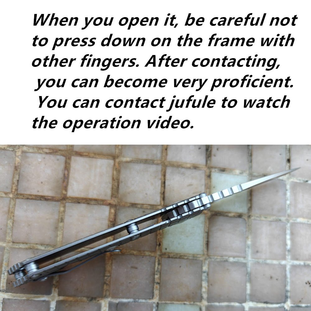 JUFULE 2026 Monkey M.Strider SNG Titanium Handle Cryro VG10 Steel Copper Washers Folding Knife Camping Hunting Outdoor EDC Tool — Titanium EDC, Titanium handle — capture 3