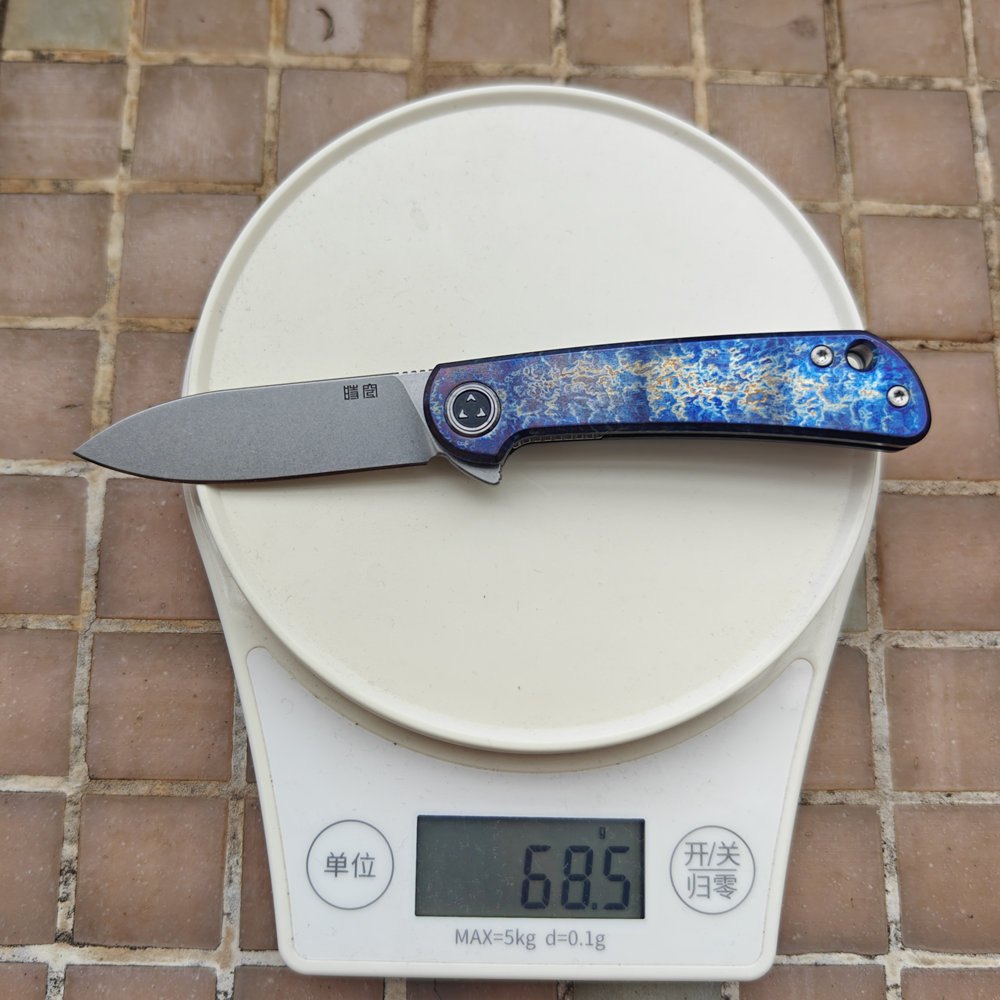 HawkZone Space Time Titanium Handle Knife Vg10 Blade Ceramic Bearings Flipper Pocket Survival Kitchen Camping Outdoors EDC Tool — Titanium EDC, Titanium handle — capture 3