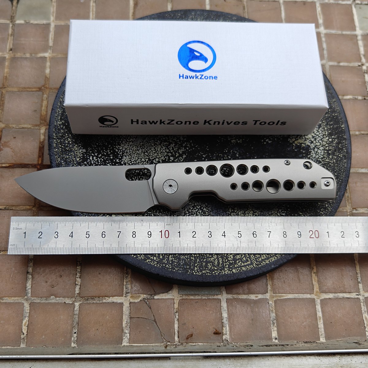 HawkZone HZ263 Front Flipper Knife Vg10 Blade Ceramic Bearing Titanium Handle Pocket Survival Kitchen Camping Outdoors EDC Tool — Titanium EDC, Titanium handle