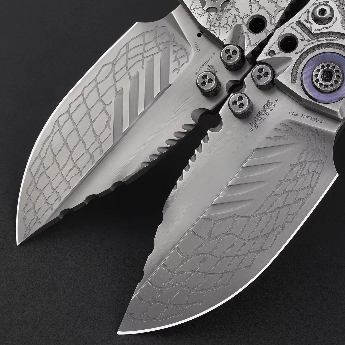 Advanced T1 titanium alloy folding knife with VG10 blade, pocket knife, a wonderful gift for yourself for survival folding knife — Titanium EDC, Titanium handle — capture 2