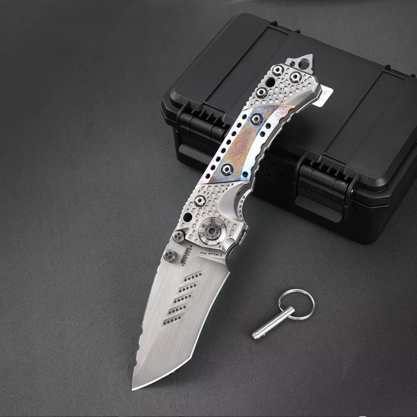 Advanced T1 Folding Knife VG10 steel blade, titanium alloy handle. Suitable for hunting, hiking, traveling and camping. — Titanium EDC, Titanium handle